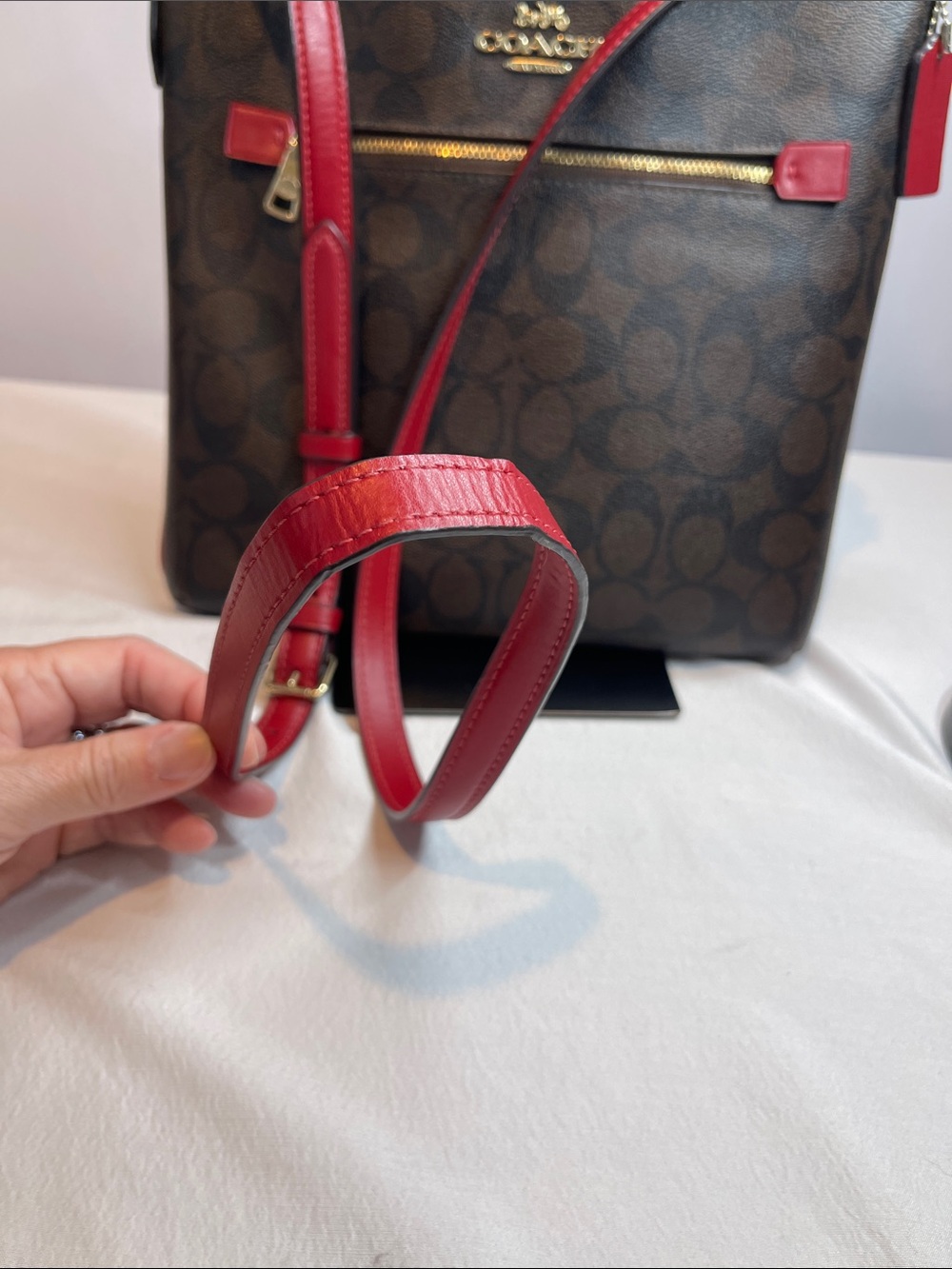 Coach B2132-C1554 Rowan Medium Signature File Crossbody Bag - Picture 8 of 12